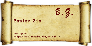 Basler Zia névjegykártya